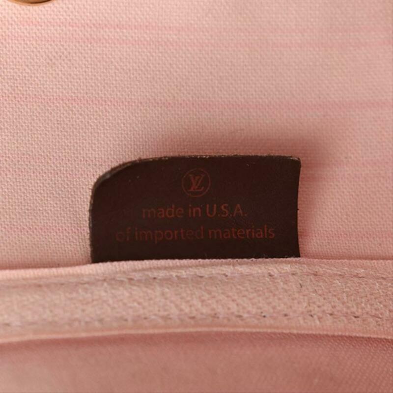 Louis Vuitton Neverfull Neo Mm Rose Ballerine Pink Brown Damier Ébène Canvas