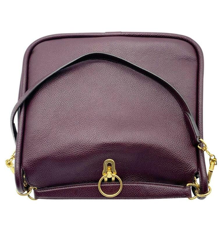 Mulberry Leighton Burgundy Oxblood Red Leather Hobo Bag