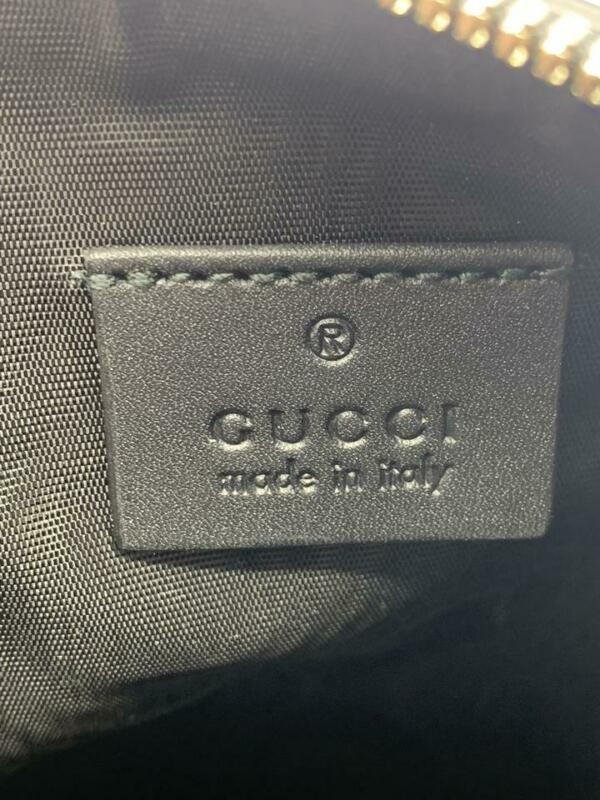 Gucci Logo Moon & Stars Black Leather Cross Body Bag