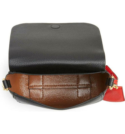 Tory Burch Crossbody Perry Black Calfskin Leather Shoulder Bag