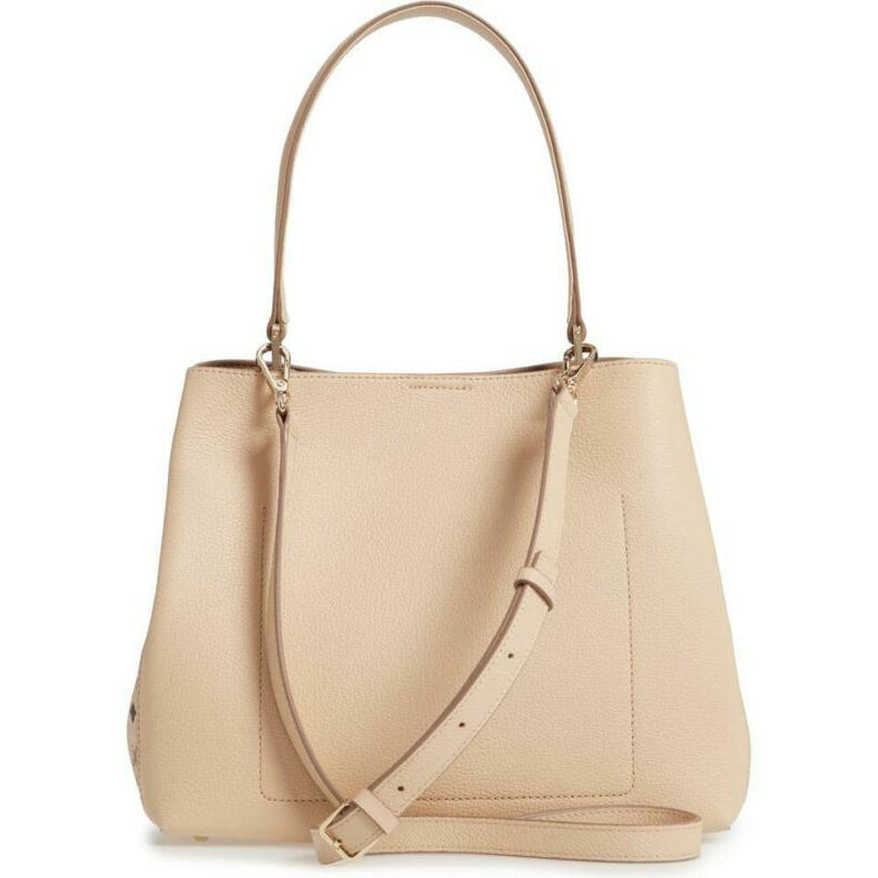 MCM Sarah Diamond Visetos Beige Leather Tote