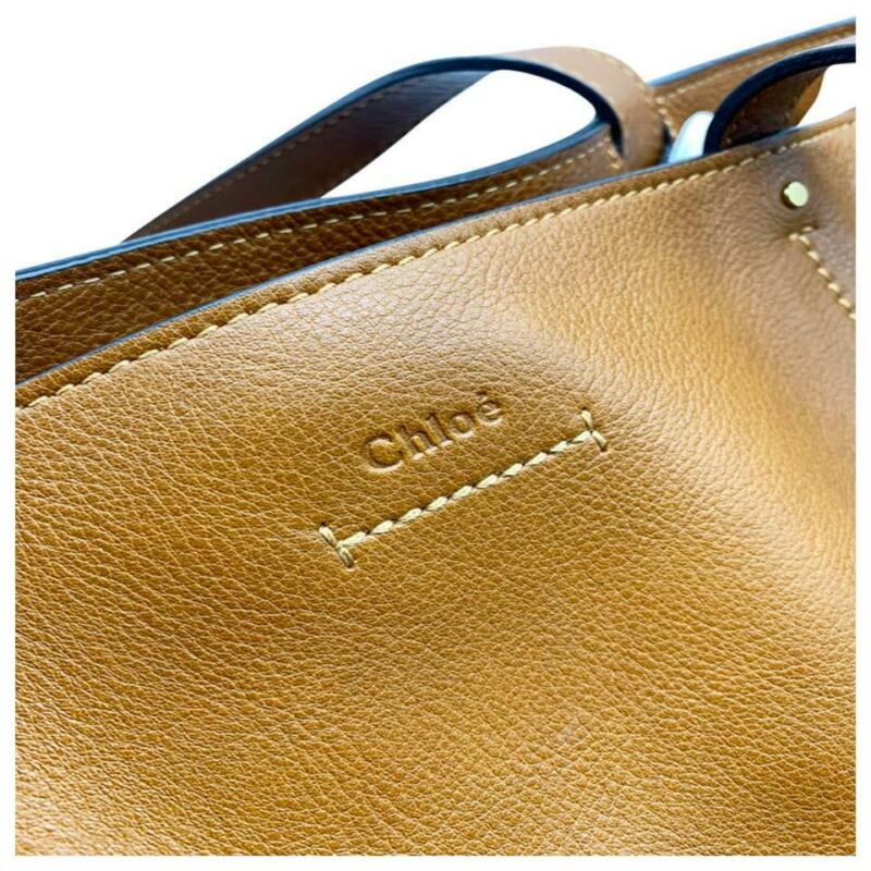 Chloé Milo Caramel Medium Calfskin Brown Leather Tote