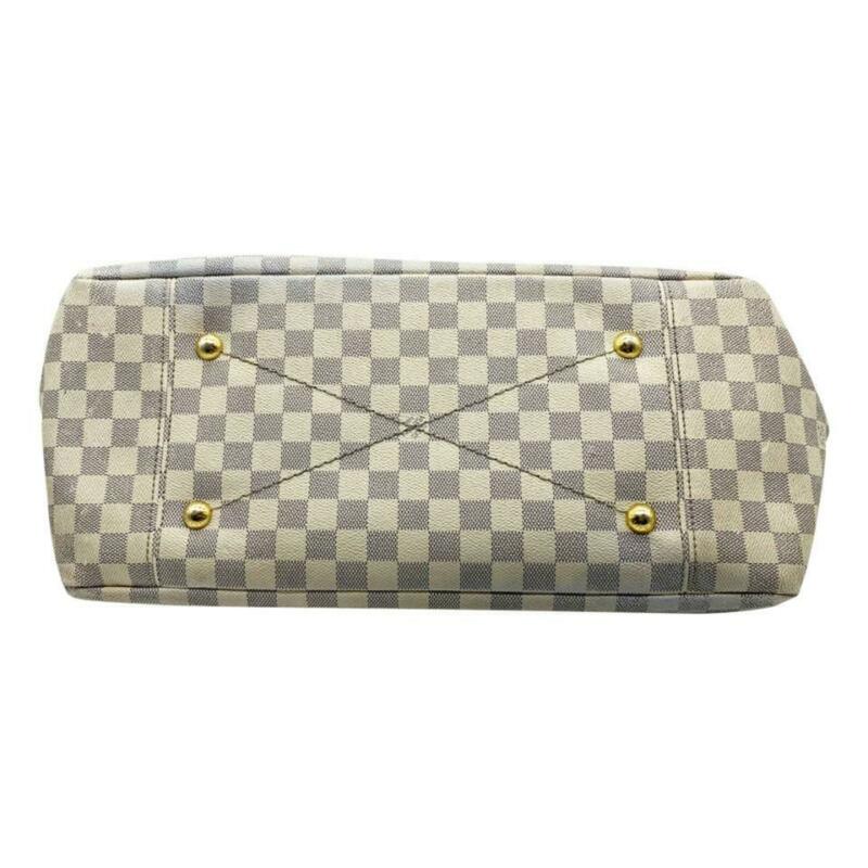 Louis Vuitton Artsy Mm White Damier Azur Canvas Hobo Bag