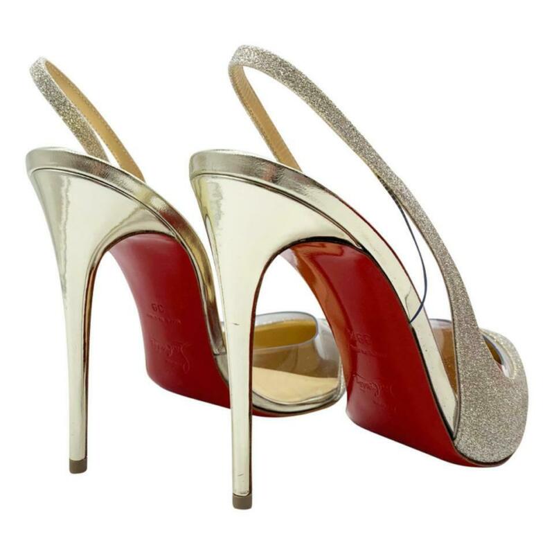Christian Louboutin Gold Optisexy Glitter Slingback Pumps