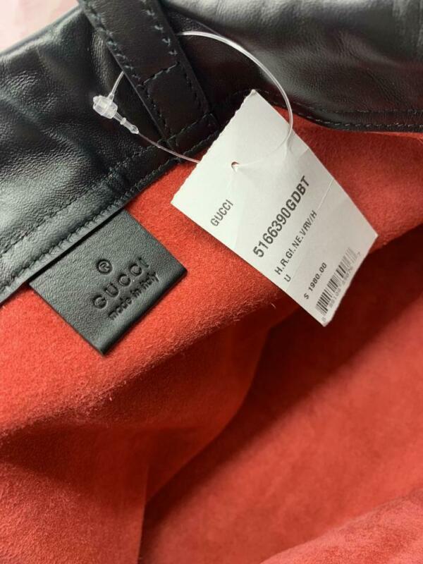 Gucci Drawstring Printed Red Leather Backpack