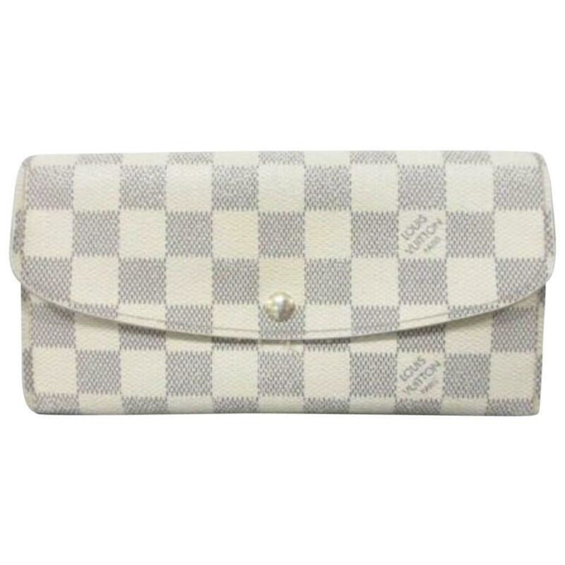 Louis Vuitton White Emilie Damier Azur Wallet