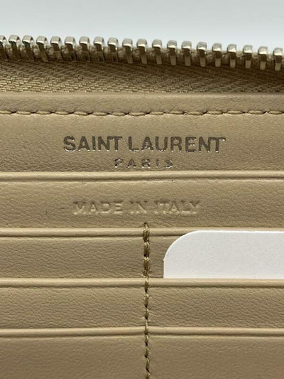 Saint Laurent Dark Beige Monogram Loulou New Matelasse Leather Zip Around Wallet
