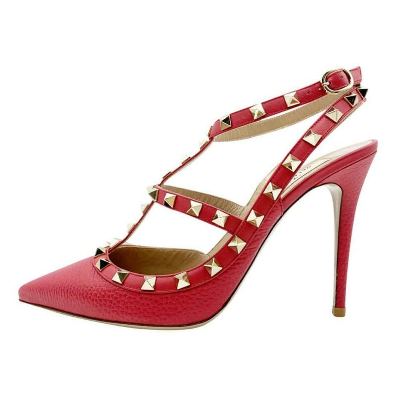 Valentino Pink Rockstud T-strap Rock Pumps