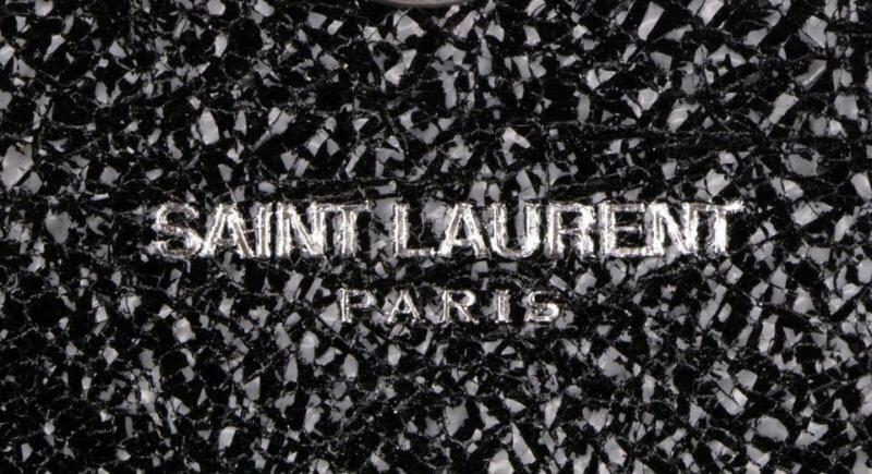 Saint Laurent Collège Mini Quilted Monogram Punk Crackled Chain Black Leather