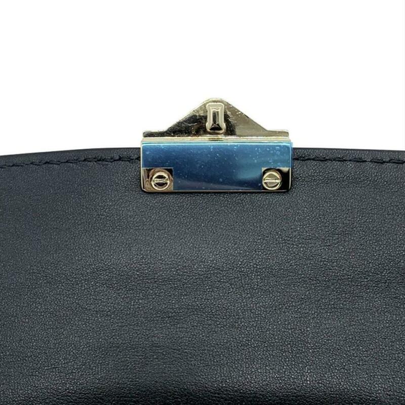 Valentino Shoulder Medium Lock Black Leather Cross Body Bag