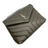 Saint Laurent Monogram Loulou Small Matelassé Brown Leather Shoulder Bag
