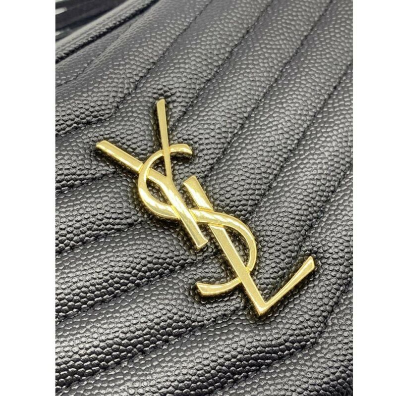 Saint Laurent Monogram Ysl Camera Black Leather Cross Body Bag