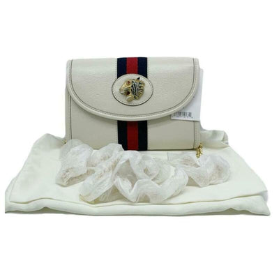 Gucci Shoulder Mini Rajah White Leather Cross Body Bag