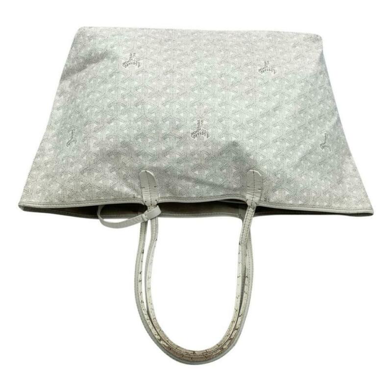 Goyard Goyardine Saint Louis Pm with Pouch White Coated Canvas Tote