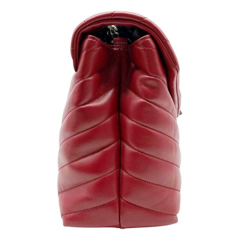 Saint Laurent Monogram Loulou Calfskin Matelasse Medium Monogram Chain Satchel