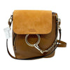 Chloé Faye Small Suede and Tobacco Brown Leather Backpack