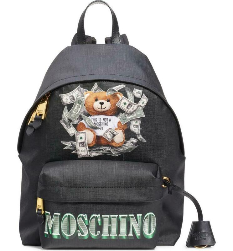 Moschino Money Teddy Black Polyurethane Backpack