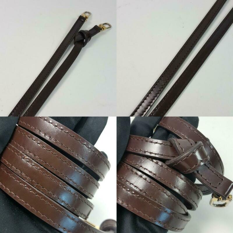 Louis Vuitton Eva Damier Ebene Chain Brown Coated Canvas Cross Body Bag