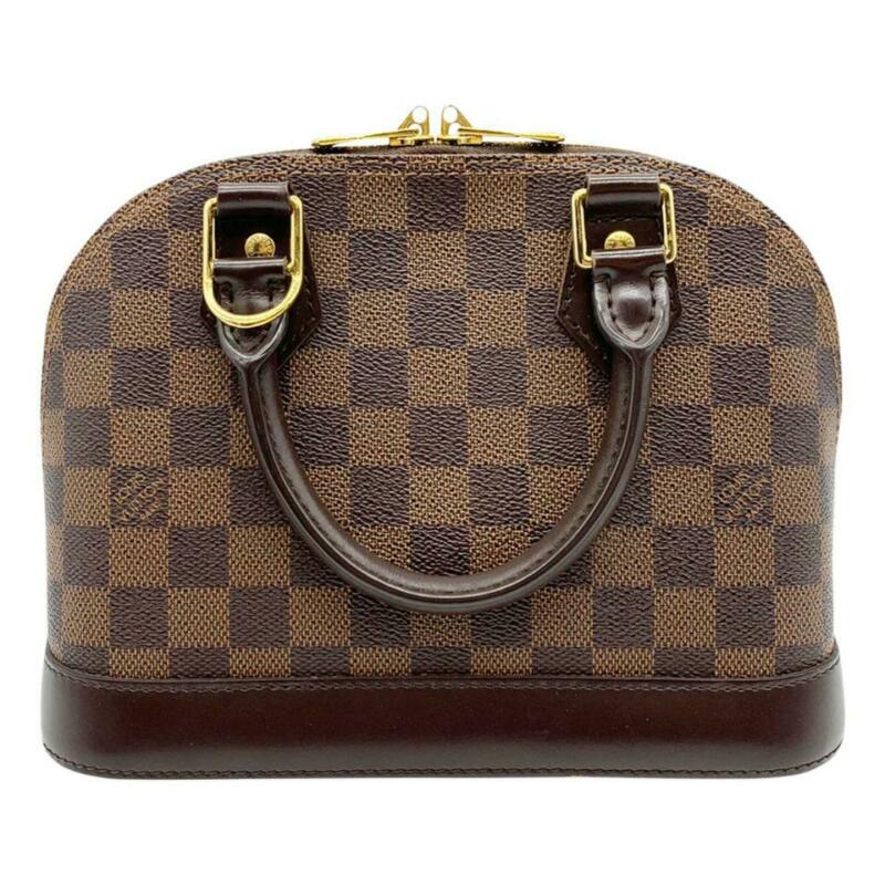Louis Vuitton Alma Bb Brown Damier Ébène Canvas Cross Body Bag
