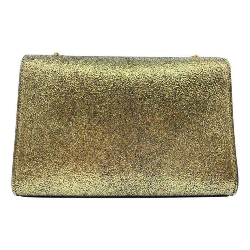 Saint Laurent Monogram Kate Monogram Ysl Small Metallic Gold Leather Cross Body