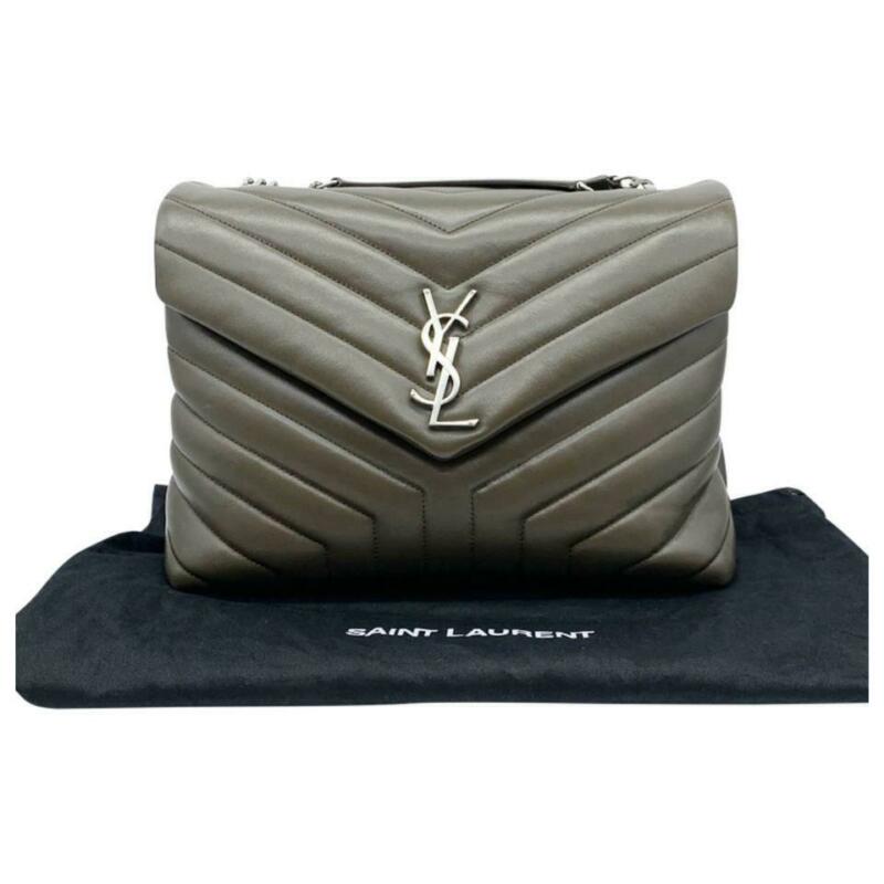 Saint Laurent Monogram Loulou Medium Faggio Brown Leather Shoulder Bag