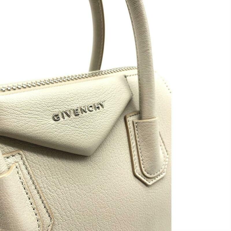 Givenchy Small Antigona Natural Grey Beige Leather Satchel
