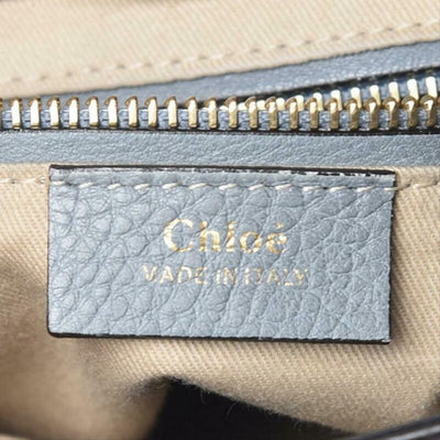 Chloé Faye Suede Calfskin Small Cloudy Blue Leather Backpack