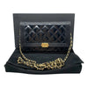 Chanel Boy Wallet On A Chain Black Patent Leather Cross Body Bag $2750 WOC