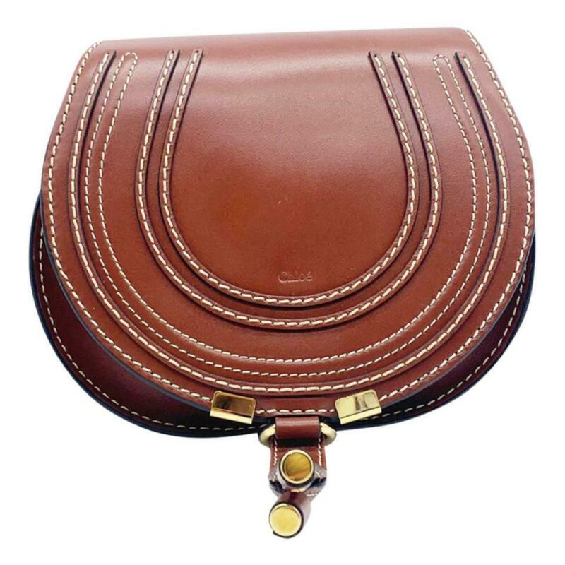 Chloé Crossbody Marcie Small Brown Leather Shoulder Bag