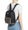 MCM Small Visetos Canvas Black Leather Backpack