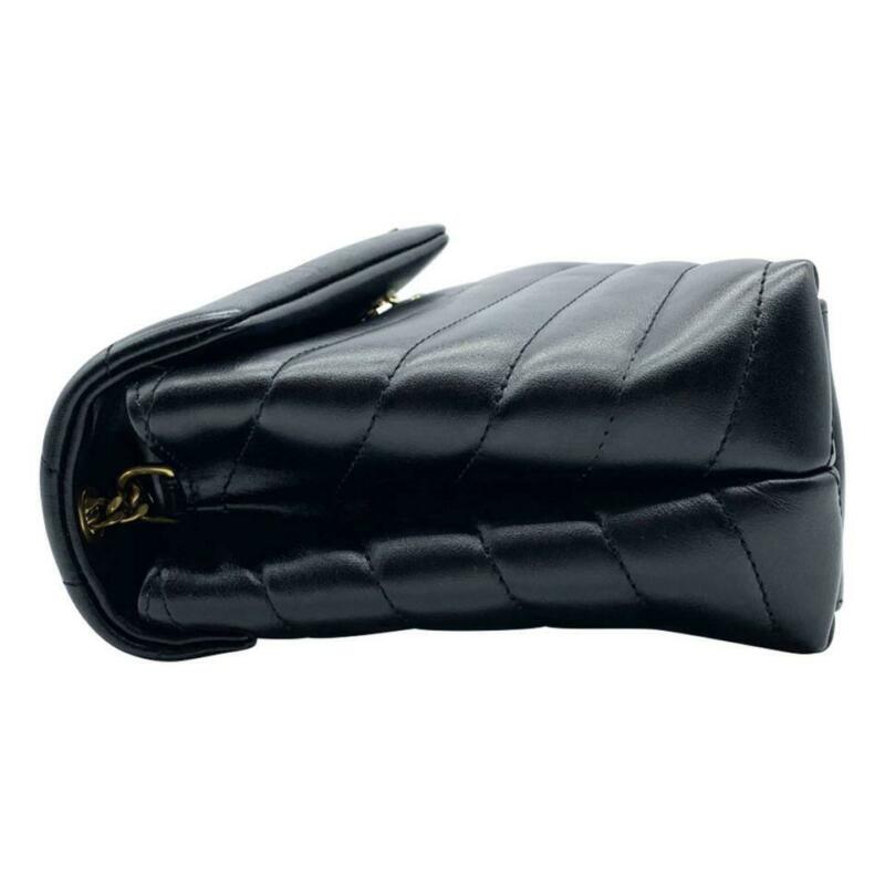 Saint Laurent Monogram Loulou Calfskin Matelasse Small Monogram Chain Satchel