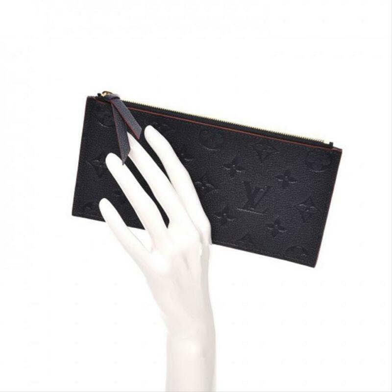 Louis Vuitton Pochette Felicie Zippered Insert and Card Holder Marine Rouge Blue