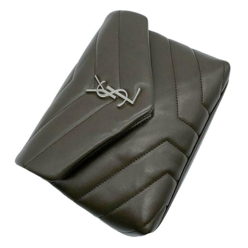 Saint Laurent Monogram Loulou Toy Faggio Monogram Brown Leather Cross Body Bag