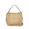 MCM Hobo Klara Monogrammed Beige Leather Shoulder Bag