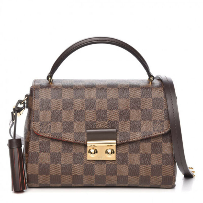 Louis Vuitton Croisette Damier Ebene Brown Canvas Shoulder Bag