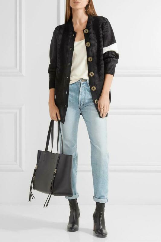 Chloé Milo Medium Suede Black Leather Tote