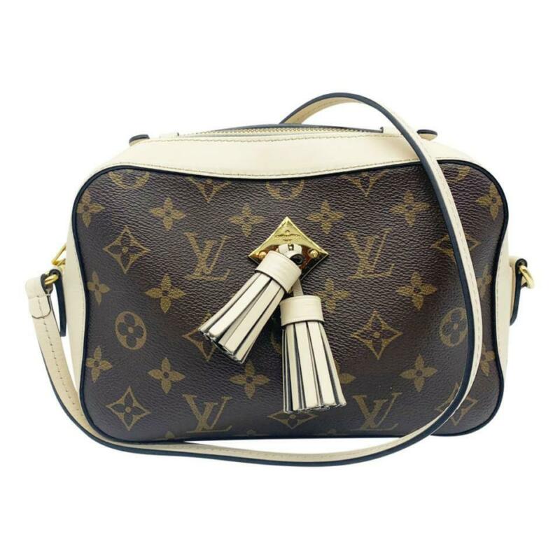 Louis Vuitton Saintonge Creme White Monogram Canvas Shoulder Bag