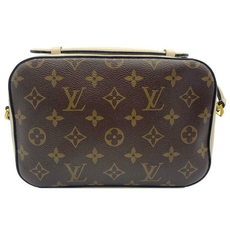 Louis Vuitton Saintonge Creme White Monogram Canvas Cross Body Bag