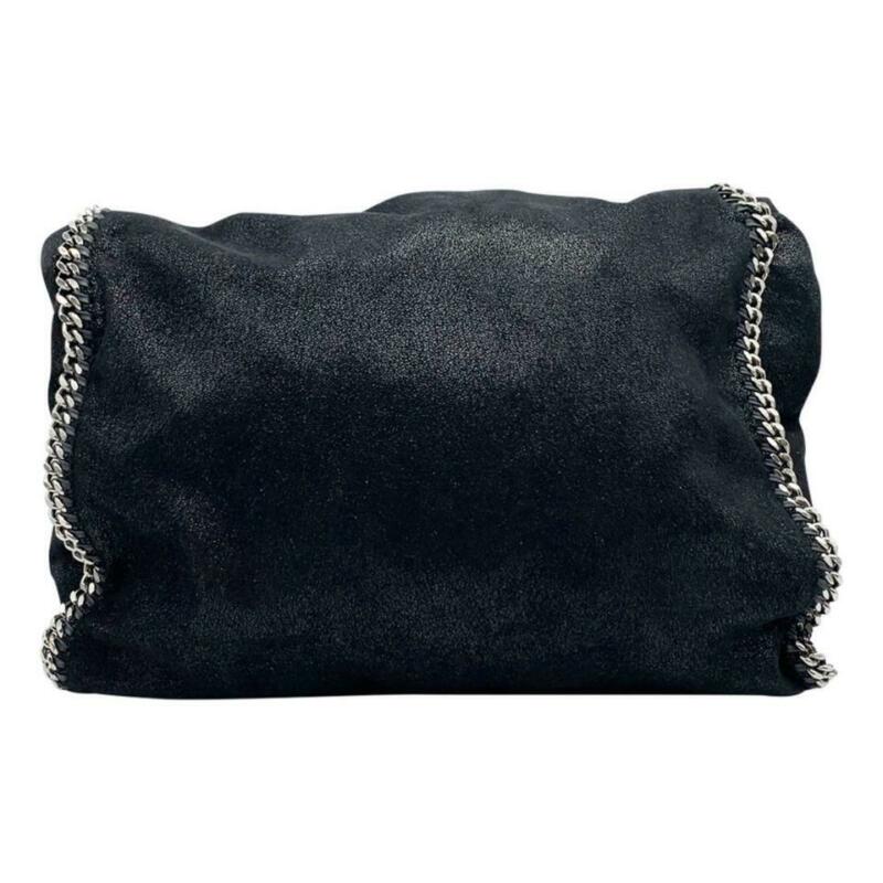 Stella McCartney Large Falabella - Shaggy Deer Black Faux Leather Tote