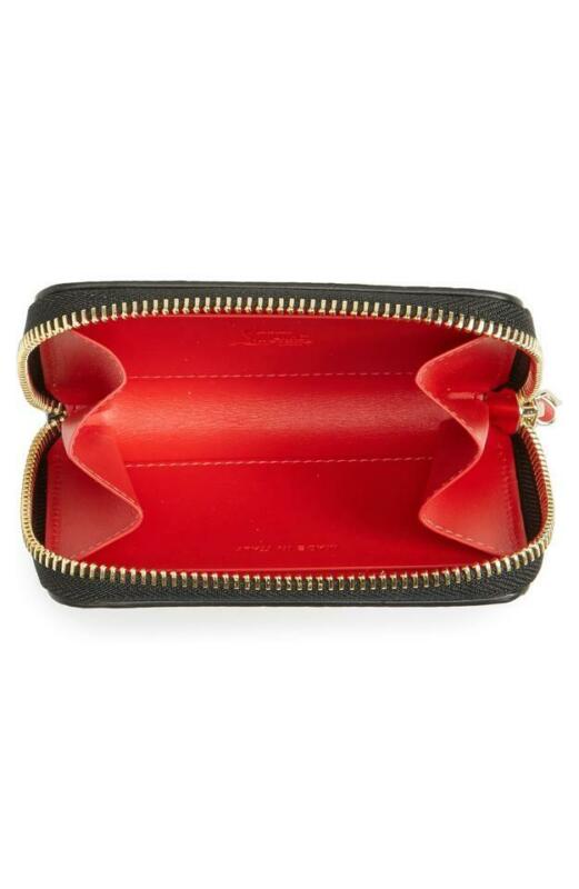 Christian Louboutin Black Panettone Leather Coin Purse Wallet