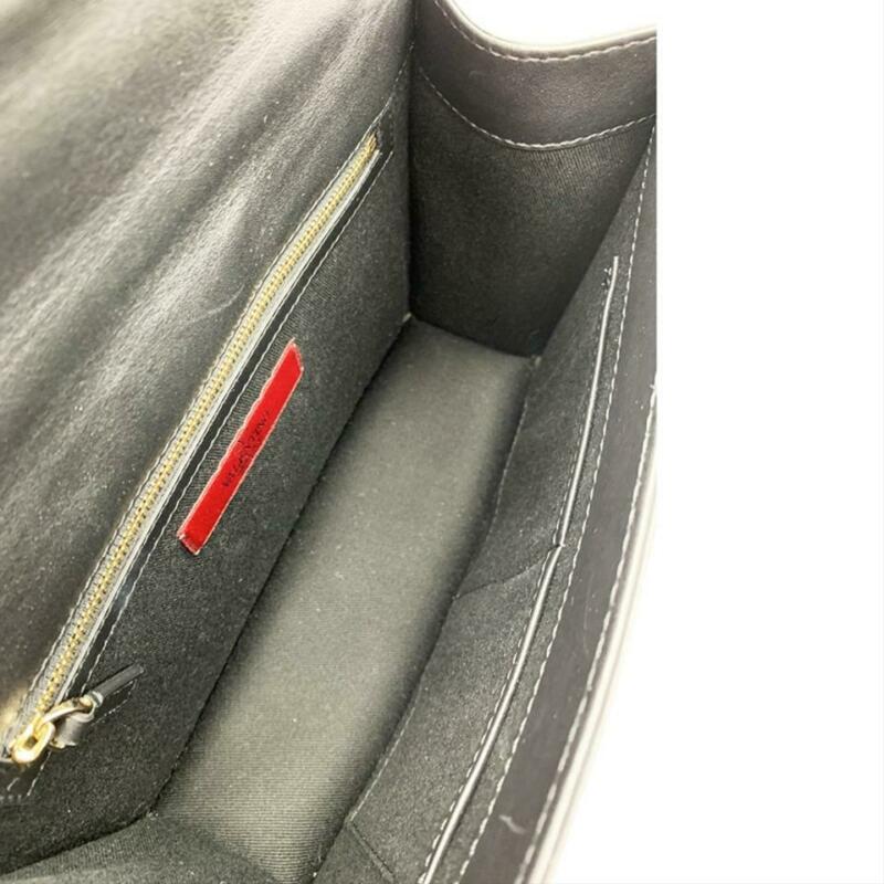 Valentino Shoulder Medium Lock Black Leather Cross Body Bag