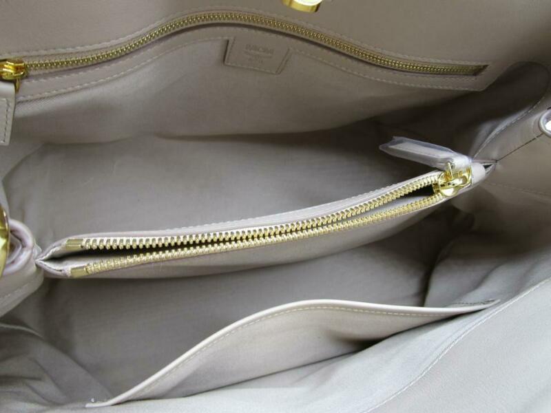 MCM Large Klara Visetos Diamond Hobo Shopper Crossbody Beige Coated Canvas