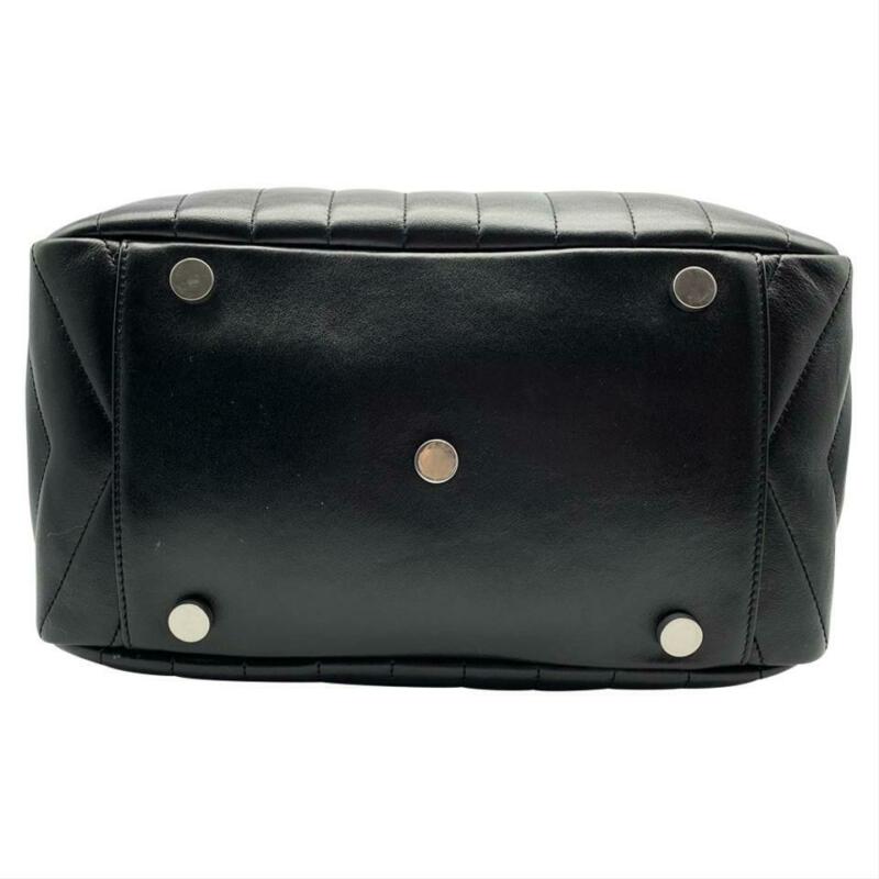 Saint Laurent Monogram Loulou Bowling Medium Black Calfskin Leather Shoulder Bag