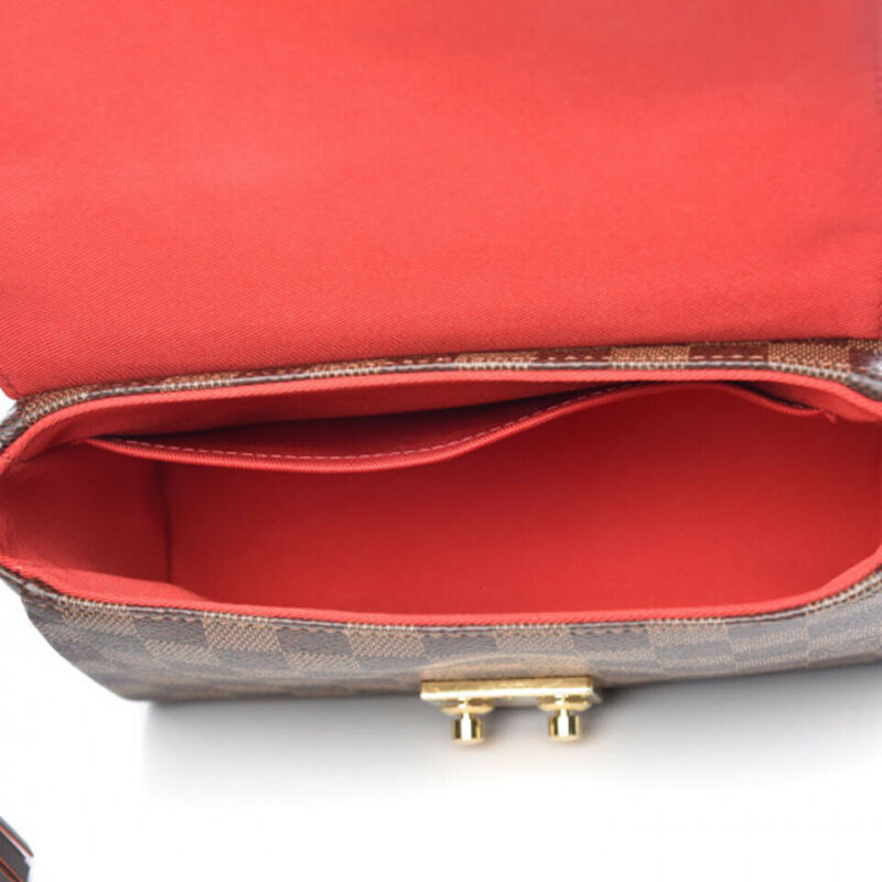 Louis Vuitton Croisette Damier Ebene Brown Canvas Shoulder Bag