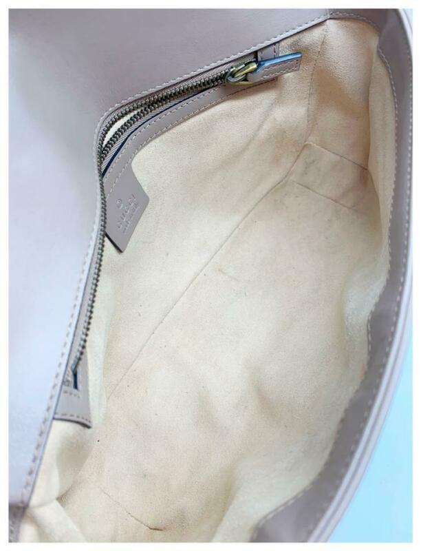 Gucci GG Marmont Calfskin Matelasse Small Nude Pink Leather Shoulder Bag