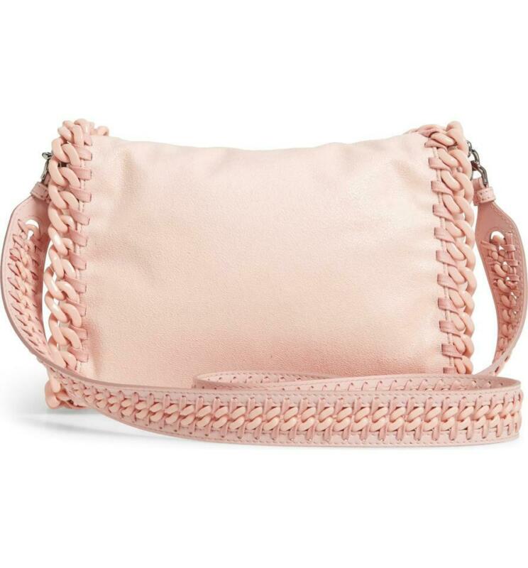 Stella McCartney Mini Falabella Shaggy Deer Tote Pink Faux Leather Cross Body