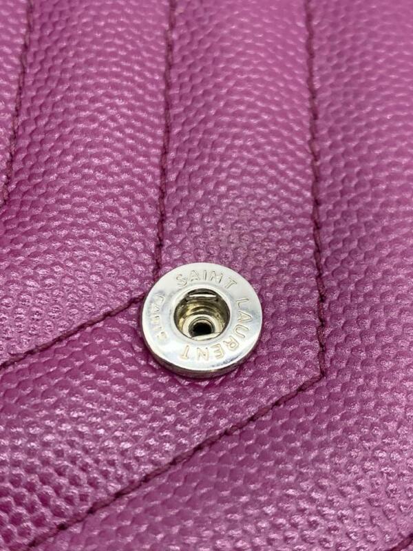 Saint Laurent Chain Wallet Small Purple Leather Cross Body Bag