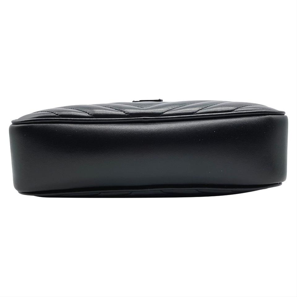 Saint Laurent Camera Crossbody Lou Medium Monogram Ysl Calf Black Leather Shoulder Bag