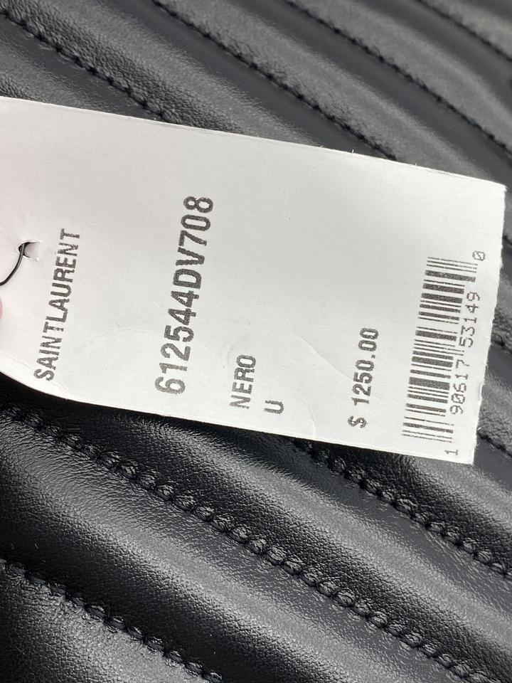 Saint Laurent Camera Crossbody Lou Medium Monogram Ysl Calf Black Leather Shoulder Bag