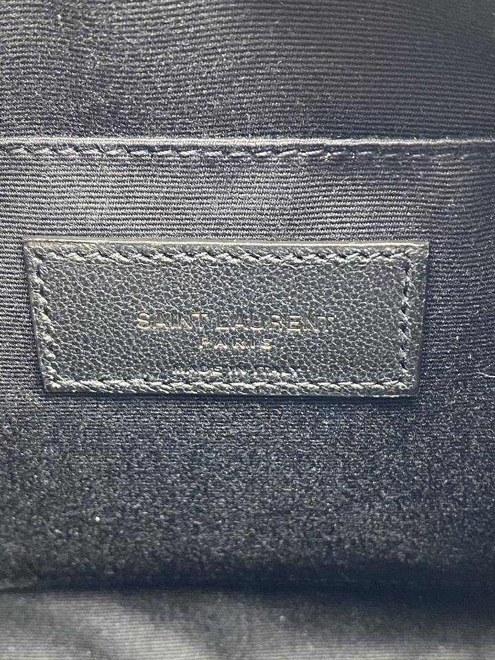 Saint Laurent Camera Crossbody Lou Medium Monogram Ysl Calf Black Leather Shoulder Bag